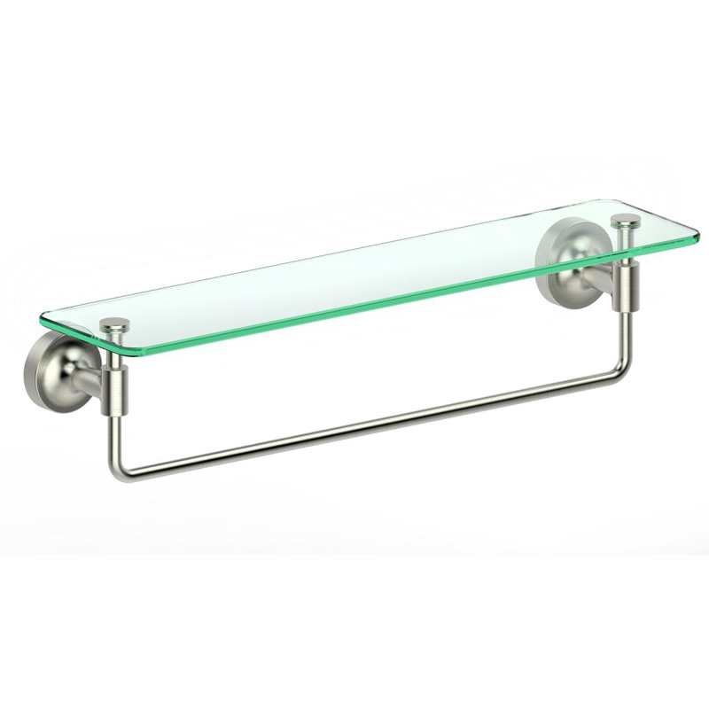 Étagère en verre de salle de bain avec base ronde