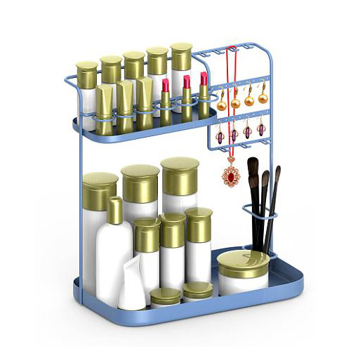 Support de stockage de bijoux de cosmétiques à double couche